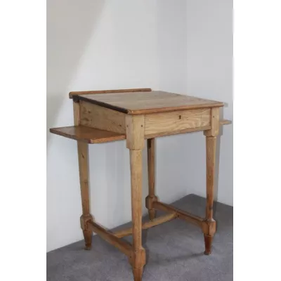 Edwardianischer Englischer Antiker Eichen Schultisch ca. 1900