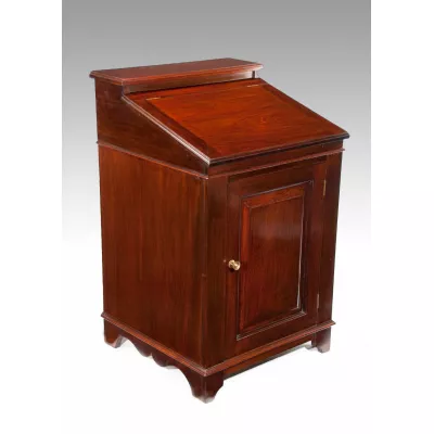 Edwardianischer Englischer Antiker Mahagoni Davenport Schreibtisch ca. 1900