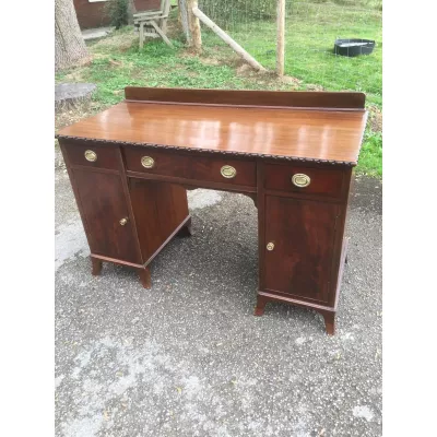 Edwardianischer Englischer Mahagoni Schreibtisch antik ca. 1900