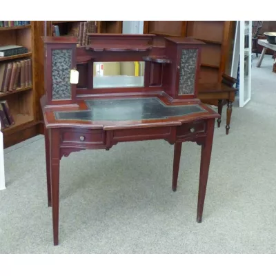 Edwardianischer Antiker Englischer Mahagoni Schreibtisch ca. 1900