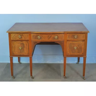Edwardianischer Englischer Mahagoni Schreibtisch antik ca. 1900
