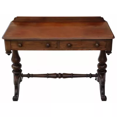 Englischer Antiker Mahagoni Schreibtisch viktorianisch ca. 1880 