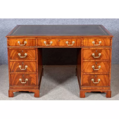 Antiker britischer Mahagoni Schreibtisch edwardianisch ca 1890