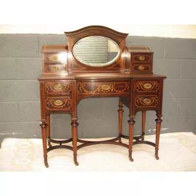 Antiker Massivholz Schreibtisch Mahagoni englisch ca 1900