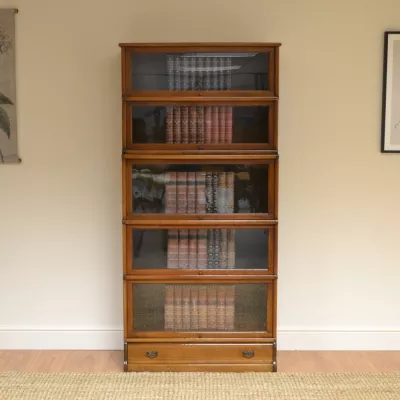 Britischer antiker Globe Wernicke Bücherschrank Eiche edwardianisch ca 1890