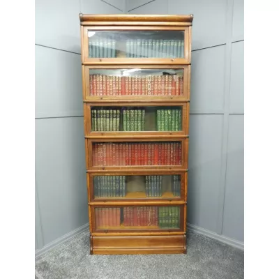 Britischer antiker Globe Wernicke Bücherschrank Eiche edwardianisch ca 1890