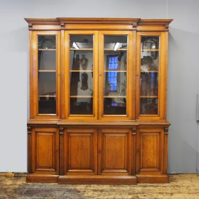 Viktorianischer antiker Bücherschrank Eiche britisch ca 1870