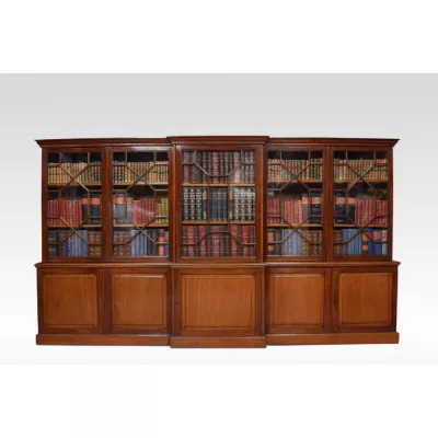 Antiker britischer Mahagoni Bücherschrank georgianisch ca 1900