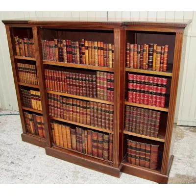 Englischer antiker Breakfront Bücherschrank Mahagoni ca 19. Jh