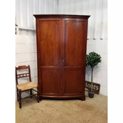 Edwardianischer antiker Mahagoni Kleiderschrank ca 1900