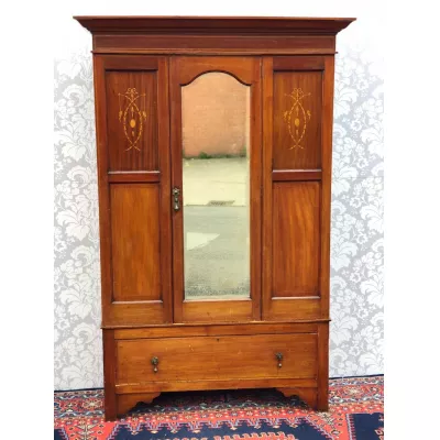Viktorianischer antiker Kleiderschrank Massivholz britisch ca 1880