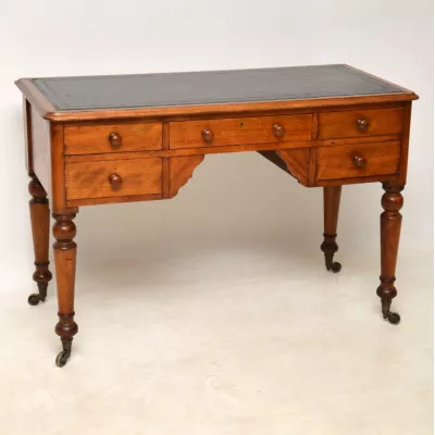 Englischer antiker Birken Schreibtisch viktorianisch ca 1850