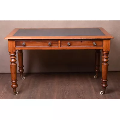 Viktorianischer Englischer Mahagoni Schreibtisch antik ca. 1860 