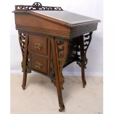 Edwardianischer Englischer Antiker Mahagoni Davenport ca. 1900