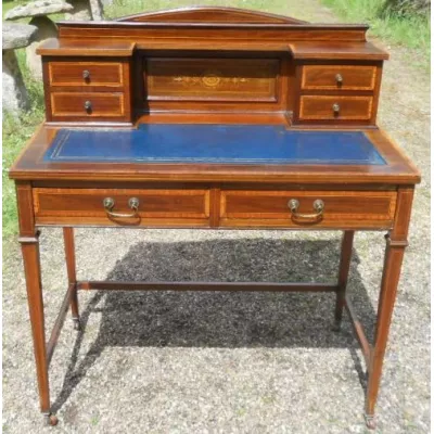 Edwardianischer Englischer Mahagoni Damenschreibtisch antik ca. 1900