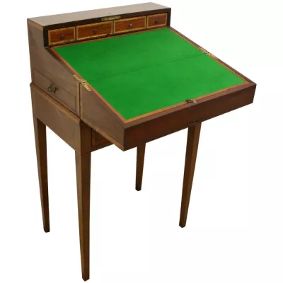 Viktorianischer Antiker Mahagoni Schreibtisch englisch ca. 1860