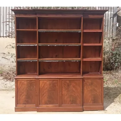 Antike Mahagoni Bücherfront ca 1820