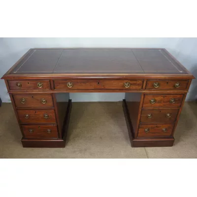 Viktorianischer Mahagoni Schreibtisch antik ca 1850