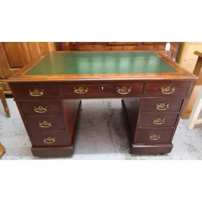 Edwardianischer Mahagoni Schreibtisch antik ca 