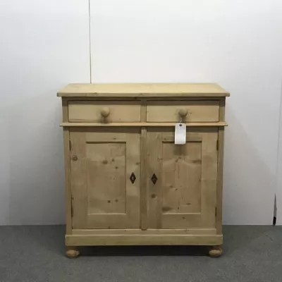 Kleines Kiefer Sideboard Weichholz antik ca 1920