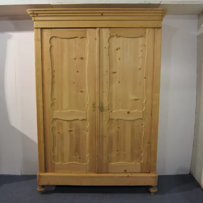 Antiker Kiefer Kleiderschrank Weichholz ca 1880