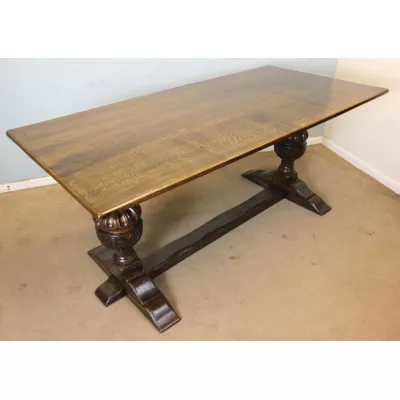 Esstisch aus Eichenholz Klostertisch Refektionstisch 