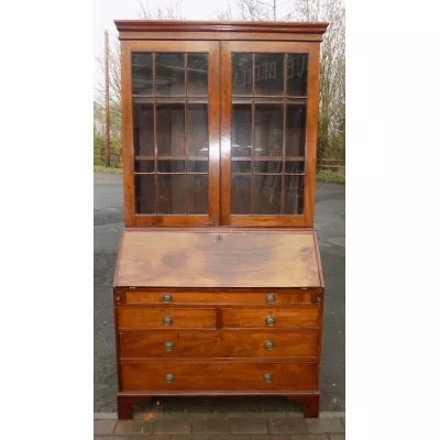 Edwardianischer Mahagoni Aufsatzsekretär antik ca 1890