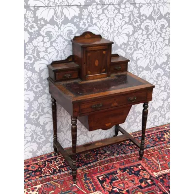 Edwardianischer Rosenholz Damenschreibtisch