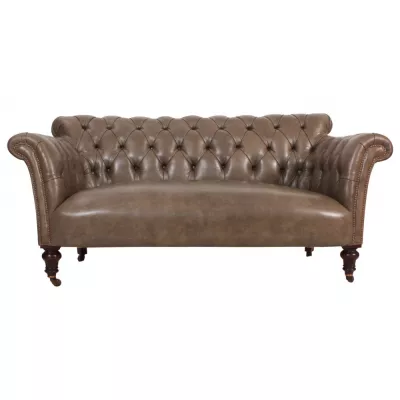 Antikes graues Chesterfield Sofa 