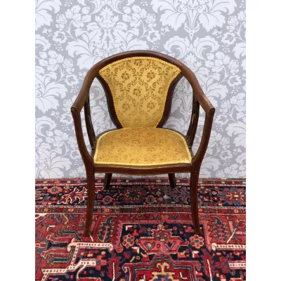 Edwardianischer Schlafzimmerstuhl mit Mahagoni-Rahmen