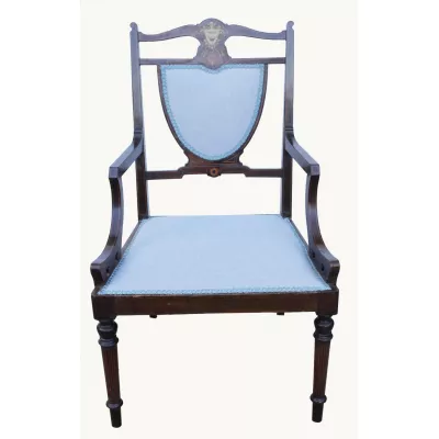 Hochwertiger viktorianischer Sessel mit Intarsien