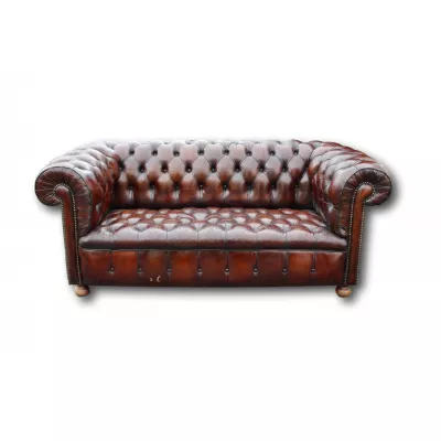 Chesterfield-Sofa mit Lederknopfleiste aus dem frühen 20. Jahrhundert