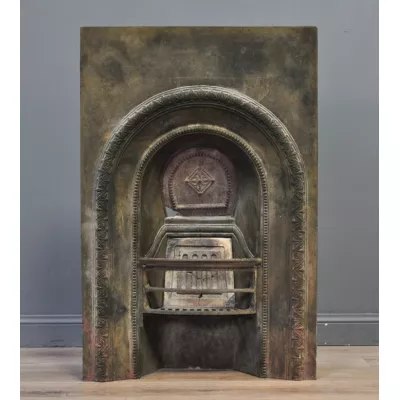 Antik Kamin gusseisen viktorianisch, ca. spätes 19. Jahrhundert