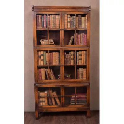 Bücherschrank Bücherregal Antik Eiche Massivholz ca. 1920