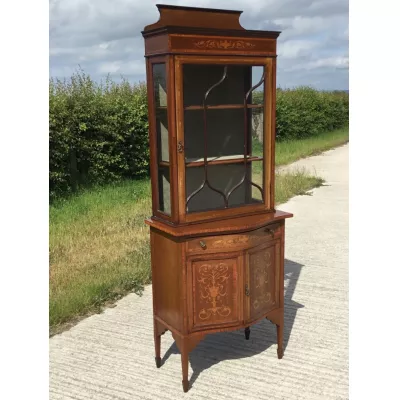 Edwardianische Mahagoni Vitrine antik ca 1890