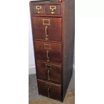 Antiker edwardianischer Aktenschrank aus Massivholz, ca. 1890