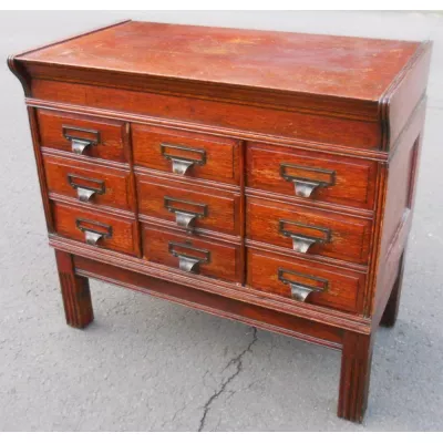 Antiker Aktenschrank aus Eiche von Shannon, ca. 1910