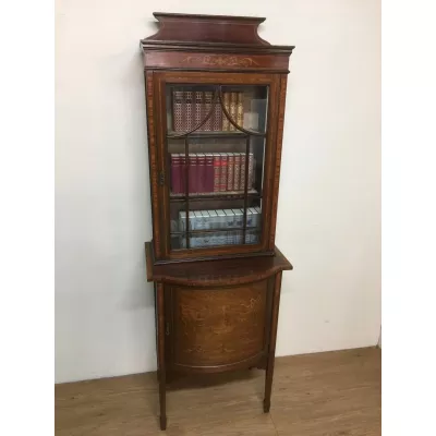 Antiker edwardianischer Schrank aus Mahagoni, intarsiert, ca. 1890