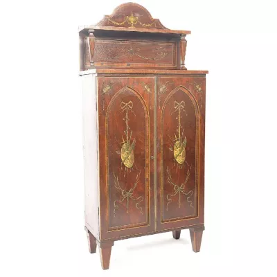 Chiffonier Seitenschrank Massivholz Mahagoni Side Cabinet Antik ca. 1900
