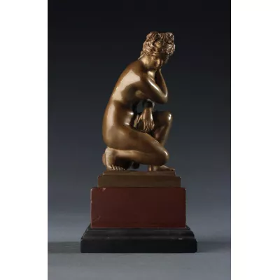 Bronzestatue Figur der Venus, Göttin der Liebe, Italienisch Antik ca. 1880
