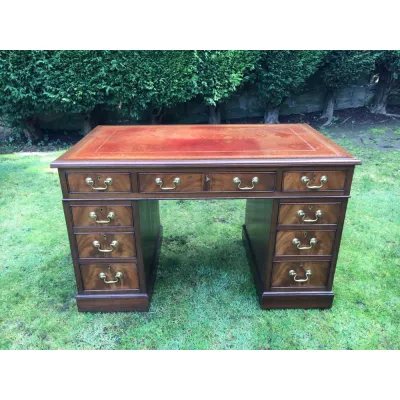 Antiker Mahogani Schreibtisch / pedestal desk, ca. 1880
