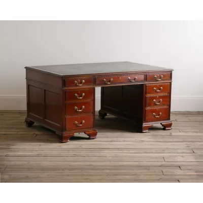 antiker Partnerschreibtisch , Mahagoni aus dem 19. Jhr.