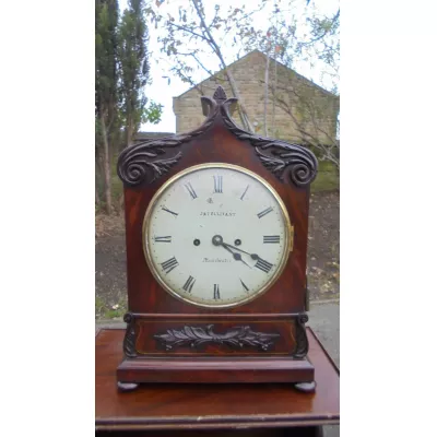 Regentschaft Massivholz Mahagoni Messing Uhr Antik viktorianisch