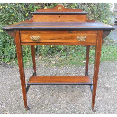 Ladies Desk, kleiner Schreibtisch, Palisander, edwardian Stil