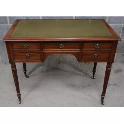 Mahagoni Knieloch Schreibtisch, antik