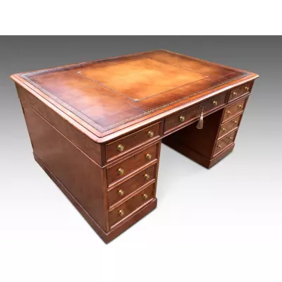 Schreibtisch partners desk Massivholz Mahagoni viktorianisch