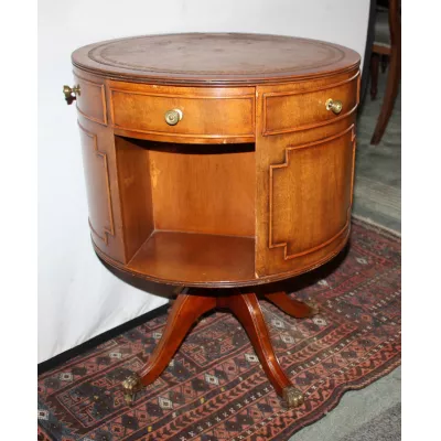 Bücherschrank circular revolving drehbar Mahagoni Massivholz Antik ca. 1930
