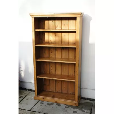 Spät viktorianischer Kiefer Bücherschrank Antik Massivholz