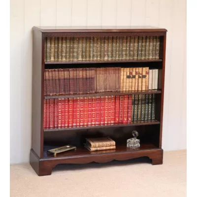 Offener Bücherschrank Mahagoni Massivholz antik ca. 1900