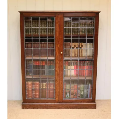 Bücherschrank Eiche Massivholzschrank Antik ca. 1910
